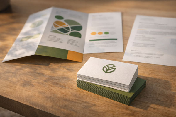 Professionell gedruckte Visitenkarten und Brosch&uuml;ren